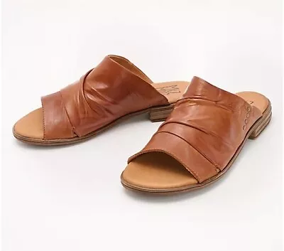 Miz Mooz Dandelion Sandals Women's 9-9.5W EU 40W Brown Brandy Slide • $64.99