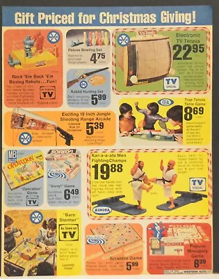 1976 Western Auto Ad Marx Rockem Sockem Jungle Arcade Barn Stormer Scrabble • $7.99