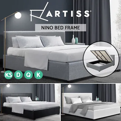$219.91 • Buy Artiss Bed Frame Queen Double King Single Size Gas Lift Base With Storage NINO