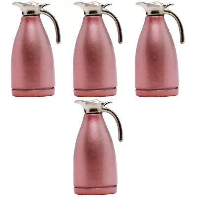 Set Of 4 Pink Metal Pot Decoration Mini Water Kettle • £15.78