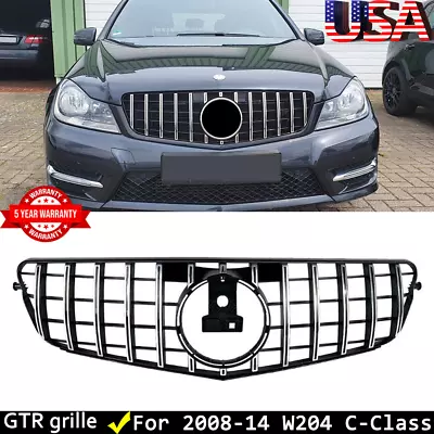 GTR Grill For Mercedes Benz C-Class W204 2008-2014 C180 C200 C300 C350 Grille • $53.99