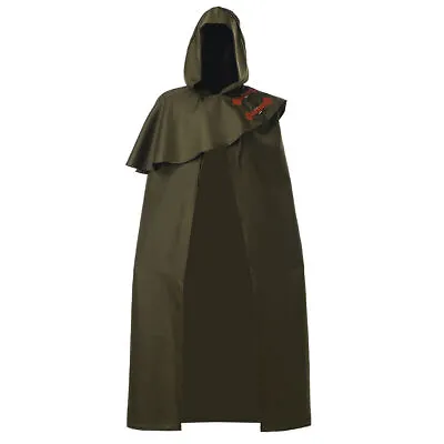 Medieval Cloak With Hood For Men Halloween Hooded Cloak For Women Elven Cloak • $32.99