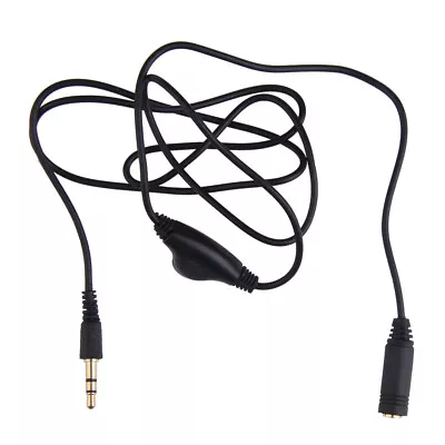 Earphone In Line Volume Control Cable Male To F 3.5mm Stereo Audio Adaptor • £3.20