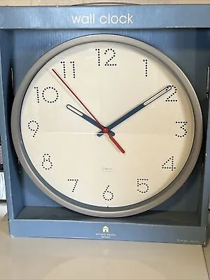 NOS Michael Graves 12” Wall Clock Satin Nickel • $44