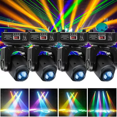 4PCS LED Moving Head Light RGBW Gobo Beam Stage DJ Disco Show DMX Spot Lighting • $142.49