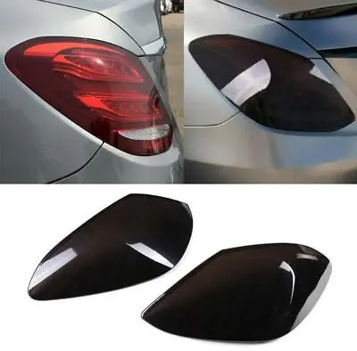 Smoke Black ABS Rear Tail Light Lamp Guard Cover For Benz C Class W205 2015-2021 • $139.99