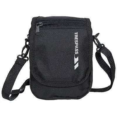 Trespass Helicon Black Travel Mens Shoulder Bag Crossbody In White & Black • £11.99