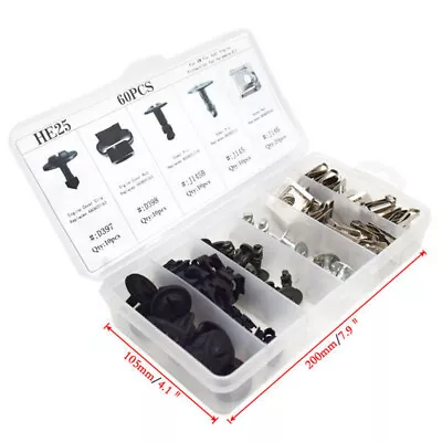 US 60PCS Car Universal Engine Protection Pan Hardware Kit Pin Clip Nut Part • $18.19