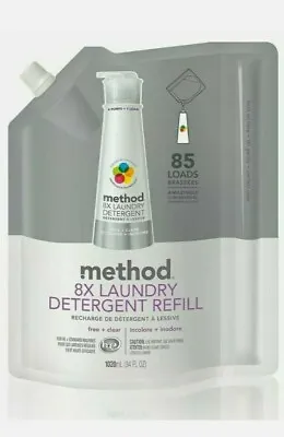 Method Laundry Detergent Refill For Pump Bottles Free+Clear 34 Oz 85 Loads • $39.99