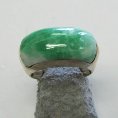 Beautiful Estate Green Jadeite Jade Ring For Him Or Her 14k Gold 7.5 MAKE OFFER  • $1373.50