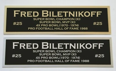 $6.99 • Buy Fred Biletnikoff Nameplate For Signed Autographed Jersey Football Helmet Photo