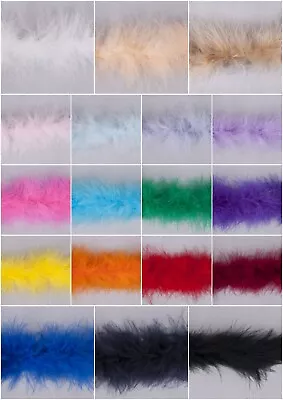 Marabou Feather Trim Fluffy Swansdown 40mm Width Craft Sewing Millinery • £16.99