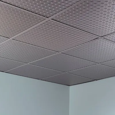 Fasade - Diamond Plate Revealed Edge Lay In Ceiling Tile/Panels (5 Pack) • $124.74