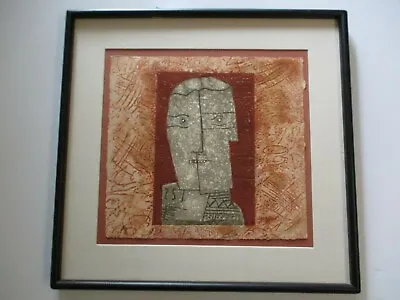 Max Papart Etching  Abstract Expressionism French Cubism Face  Limited Modernist • $900