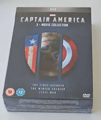 Captain America : 3 Movie Collection (DVD Box Set) Marvel Comics New & Sealed • £7.50