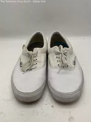 Vans Authentic Era Classic 'White' Leather Skate Shoes - Men's Size 14 • $9.99