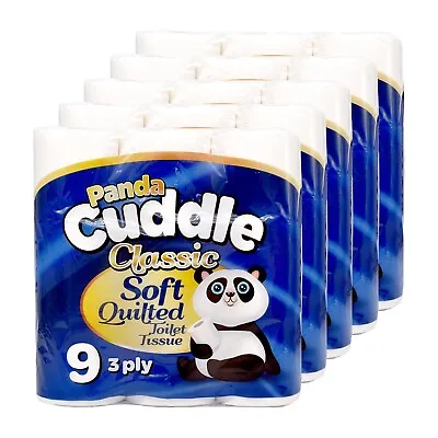 £16.99 • Buy Panda Cuddle Classic 3 Ply Soft Quilted Toilet Paper - 45 Rolls