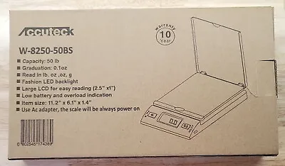 Accu-Tek W-8250-50LBS Digital Postal Scale Open Box Tested & Working • $20.88