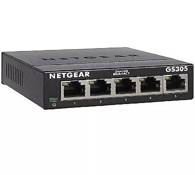 NETGEAR 5 Port Gigabit Ethernet Network Switch Hub LAN Network Internet Splitter • £19.97