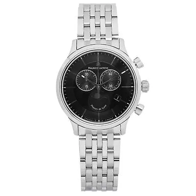 Maurice Lacroix Les Classiques 40mm Steel Black Dial Mens Watch LC1148-SS002-331 • $989