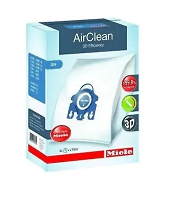 4 Miele Gn Hyclean 3d Efficiency Vacuum Hoover Cleaner Dust Bags & 2 Filters NEW • £27.47