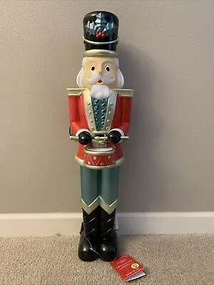 Christmas Plastic Blow Mold Light Up Nutcracker Toy Soldier Drummer 24  Tall • $50