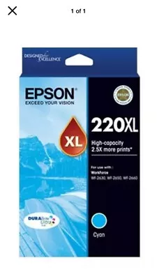 Genuine Epson 220XL Cyan Ink For WF2630WF2650WF2660XP220 XP320 XP420 • $39.98