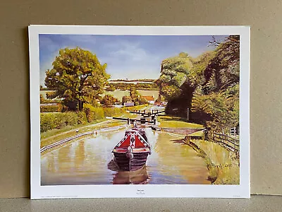 Canal Boating  Art Print Top Lock By Kevin Parrish. Railway Scene • £11