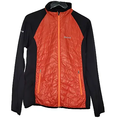 Marmot Variant Polartec Coral Sunset Jacket W Black Sleeves Thumbholes Sz Large • $27.89