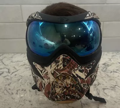 V-Force Joker Camoflauge Paintball Goggles Mask Blue Glass Shield Adjustable • $54