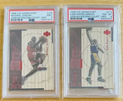 1998 Upper Deck Hardcourt Michael Jordan MJ/MJ And Kobe Bryant KB/MJ RED PSA Lot • $1299.99