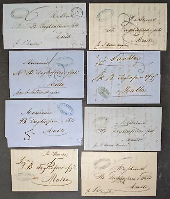 35 Alexandria Egypt To Malta Stampless Letters 1850s/1860s [y.95] • $400
