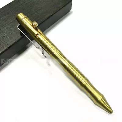 Bolt Type Handmade Brass Pen Tactical Brass Copper Gel Pen With Stainless Holder • $6.98