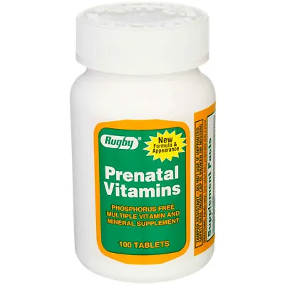 Rugby Prenatal Vitamins Tablets 100 Ct • $11.54