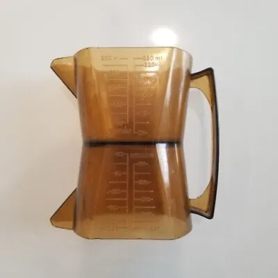 Vintage Measuring Cup Two-Sided Brown 8 Oz 1 Cup Handle With Metrics Unique  • $7.89