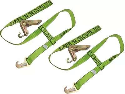 2 Pk Hi-VIZ TECNIC Wheel Lift Straps Finger Hook Ratchet Jerr-Dan MPL Element  • $66.89