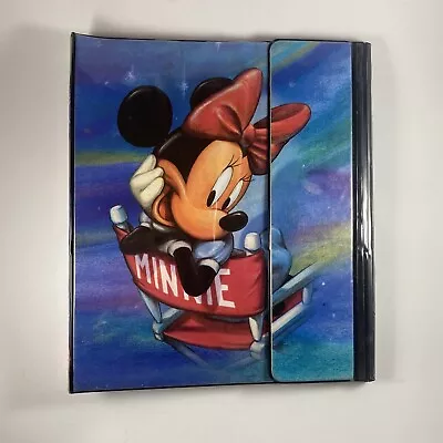 Vtg Disney Mickey Unlimited Minnie At The Movies 3 Ring Binder WTablet & Folder • $16.49