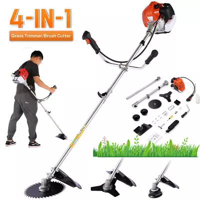 58CC/42.7CC Straight Shaft String Trimmer Gas Powered Weed Eater Brush Cutter S+ • $155.99