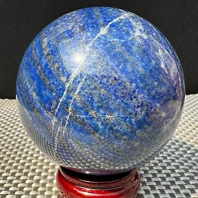 1.9LB Natural Lapis Lazuli Sphere Quartz Crystal Ball Rock Healing • $0.99