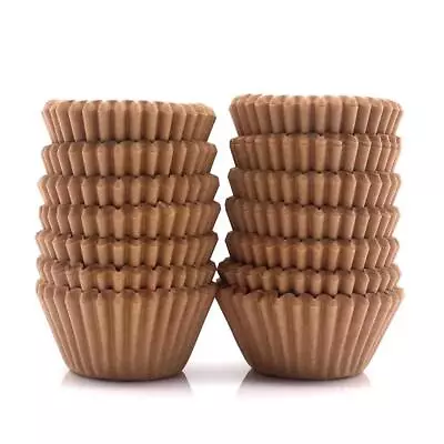 Mini Cupcake Liners 300-Count Natural Baking Paper Cups 1.25 Inch Greaseproof... • $13.23