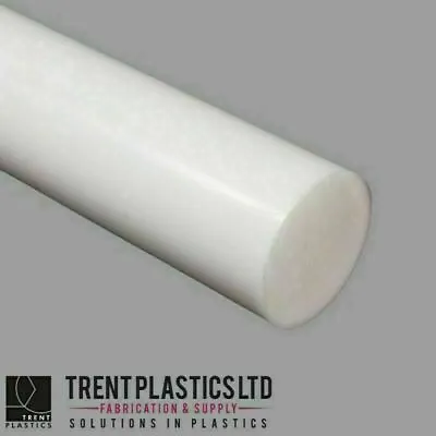 ACETAL Rod NATURAL White Copolymer Delrin Round Bar POM C Engineering Plastics • £325.86