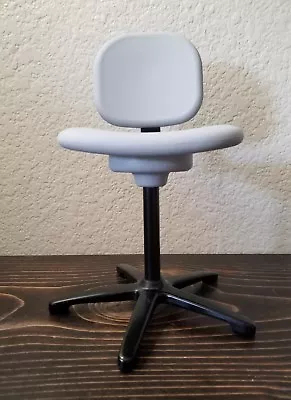 Miniature Office Desk Chair Modern Design  Doll House Gray Black 9  • $19.99