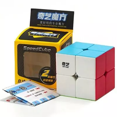 QiYi2x2x2 Mini Pocket Cube Qidi 2x2 Magic Cube Speed 2x2 Stickerless Black Magic • $15.41