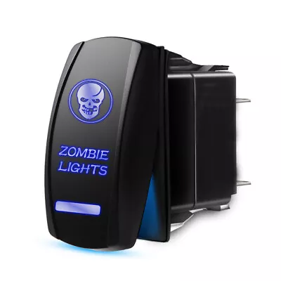 Car Motor Laser 12V 20A Toggle Rocker Switch Blue LED Bar Light Lamp Accessories • $8.35
