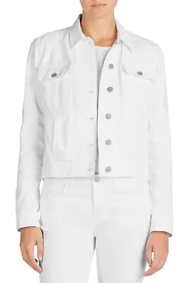 J Brand ISLA White Womens Cotton Casual Jean Jacket Size X-Small • $75.65