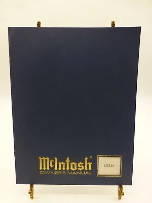 McIntosh LS 340 Loudspeaker System ORIGINAL Owner’s Manual • $24.95