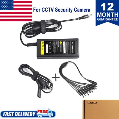 DC 12VDC 5A Power Supply Adapter CCTV Security Camera DVR + 8 Split Zmodo Q-See • $11.99