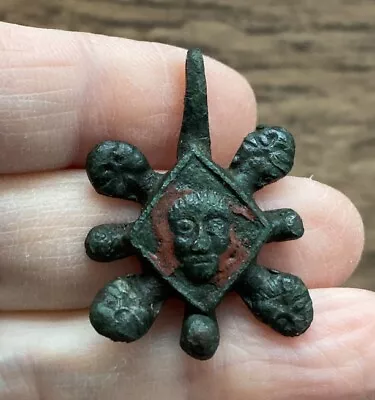 Medieval 13th-14th Century Bronze And Enamel Heraldic Pendant. • £290