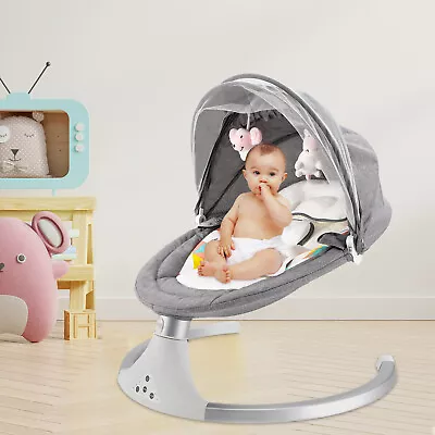 Electric Smart Baby Electric Rocking Chair Baby Swing Cradle W/ Bluetooth Music • £85.70