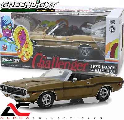 Greenlight 13527 1:18 1970 Dodge Challenger R/t Convertible Y6 Poly Gold • $59.95